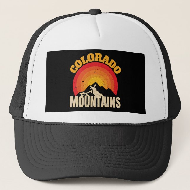 Colorado Mountains Trucker Hat (Front)