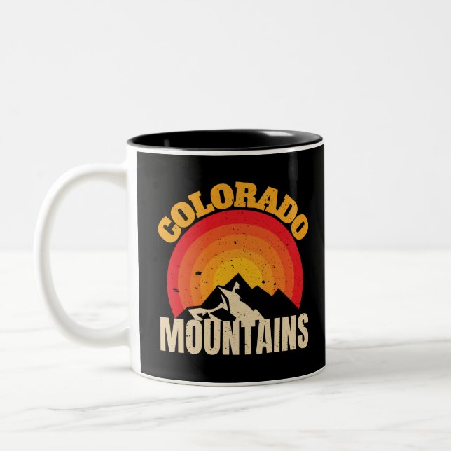 Colorado Mountains Two-Tone Coffee Mug (Left)