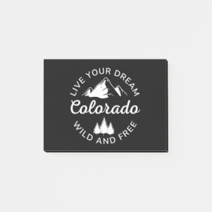 Colorado Mountains Vintage Post-it Notes