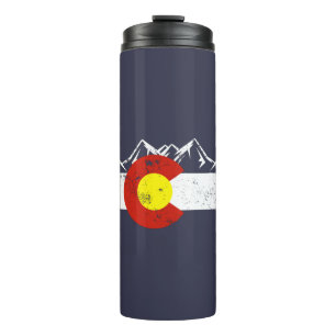 Colorado Mountains Vintage Thermal Tumbler