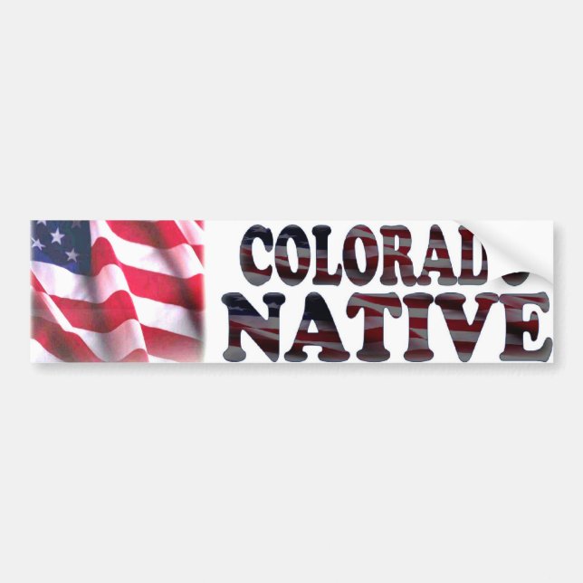 Colorado Native Bumper Sticker (Front)
