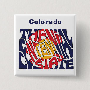Colorado Nickname Word Art 15 Cm Square Badge