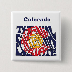 Colorado Nickname Word Art 15 Cm Square Badge