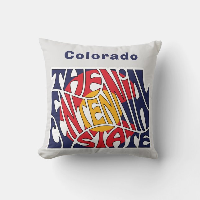 Colorado Nickname Word Art Cushion (Front)
