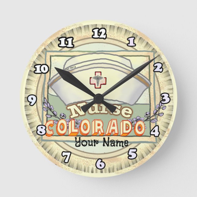 Colorado Nurse Round Clock (Front)