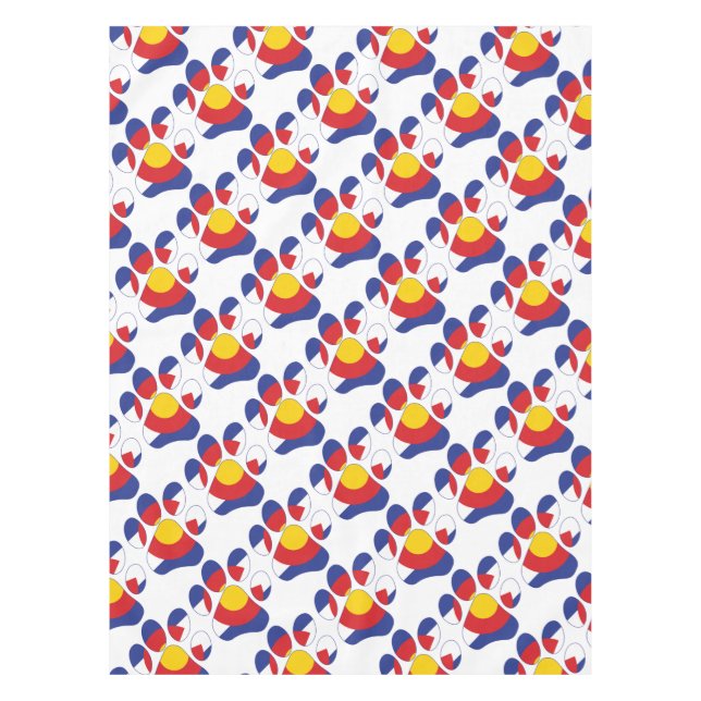 Colorado-Paw-Print-1 Tablecloth (Front)