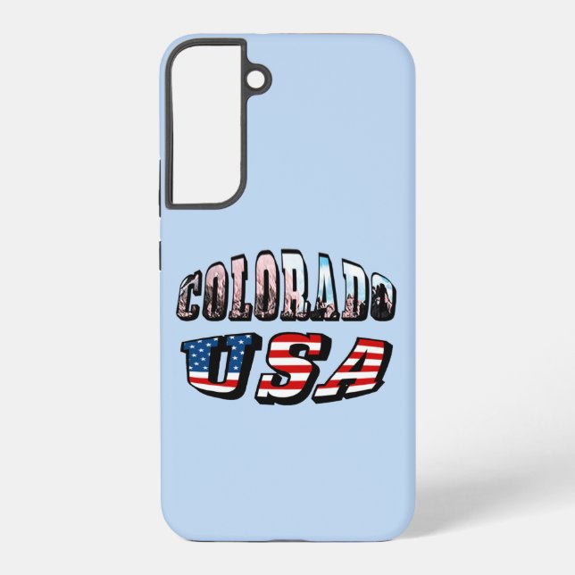 Colorado Picture and USA Text Samsung Galaxy S22+ Case (Back)