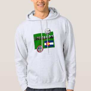 Colorado Picture Text, Flag, Seal, Quarter, Map Hoodie