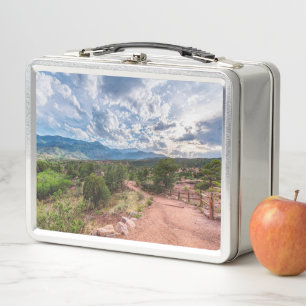 Colorado Pikes Peak Evening Hike Metal Lunch Box
