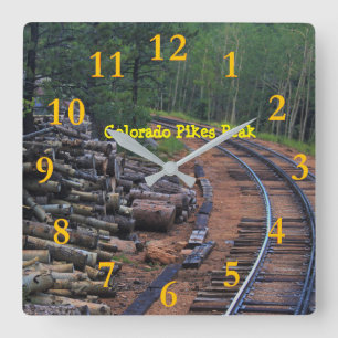 Colorado Pikes Peak Square Wall Clock