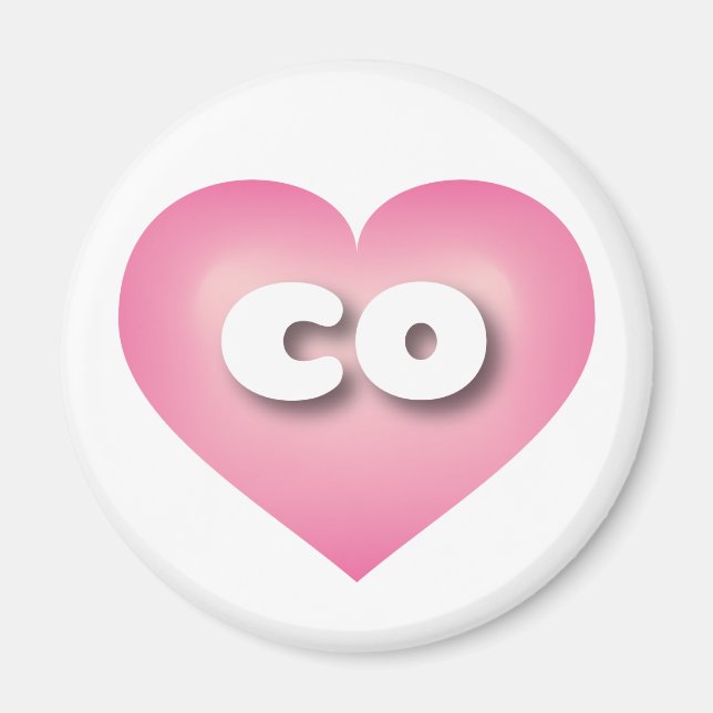 Colorado pink fade heart - I love co Magnet (Front)