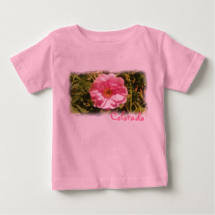 Colorado pink flower baby shirt