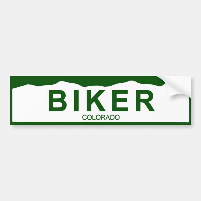 colorado plate new - BIKER Bumper Sticker (Front)