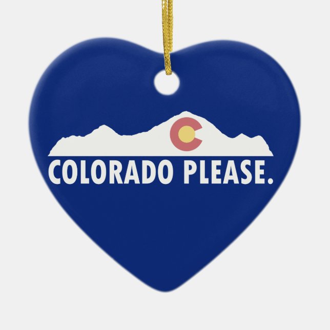 Colorado Please Ceramic Ornament (Front)
