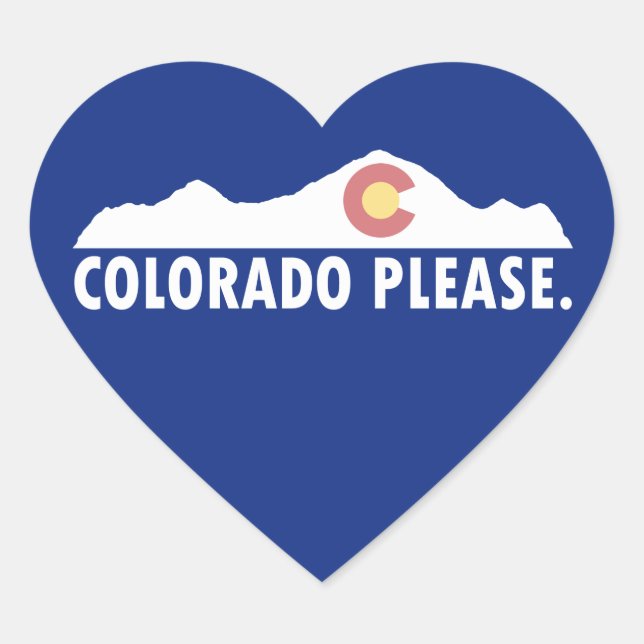 Colorado Please Heart Sticker (Front)
