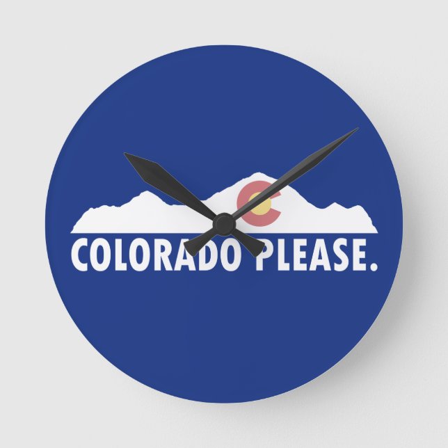 Colorado Please Round Clock (Front)