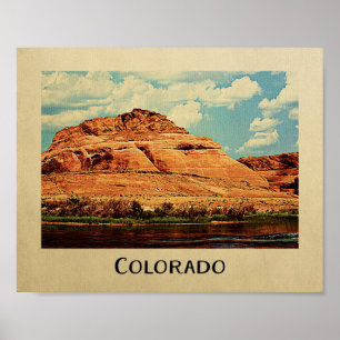 Colorado Poster Vintage Travel Art Colorado River