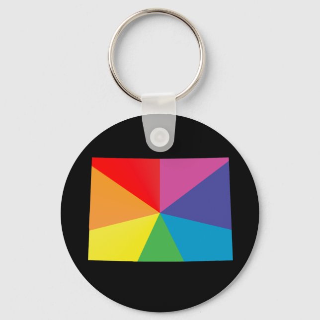 colorado pride. angled. key ring (Front)