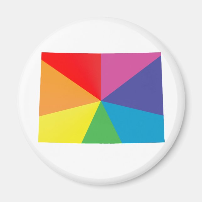 colorado pride. angled. magnet (Front)
