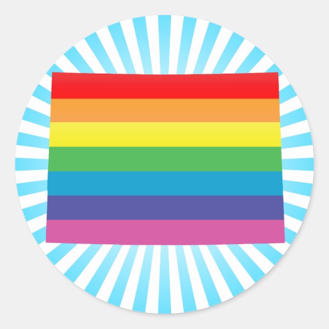 colorado pride. classic round sticker (Front)