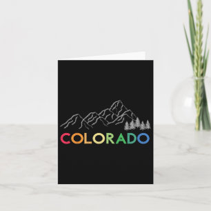 Colorado Pride Hiking Rainbow Retro Vintage Mounta Card