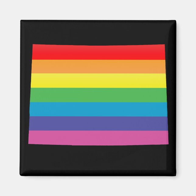 colorado pride. striped. magnet (Front)
