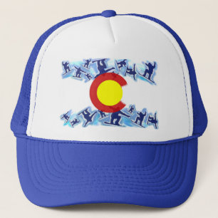 Colorado proud snowboarder flag hat