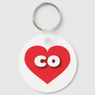 Colorado red heart - I love co Key Ring