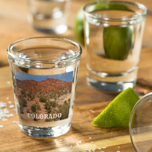 Colorado Red Rocks Photo Shot Glass