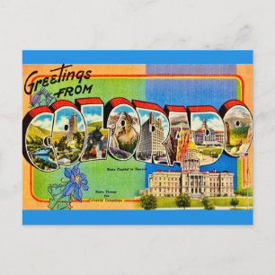 Colorado Retro Greeting Postcard