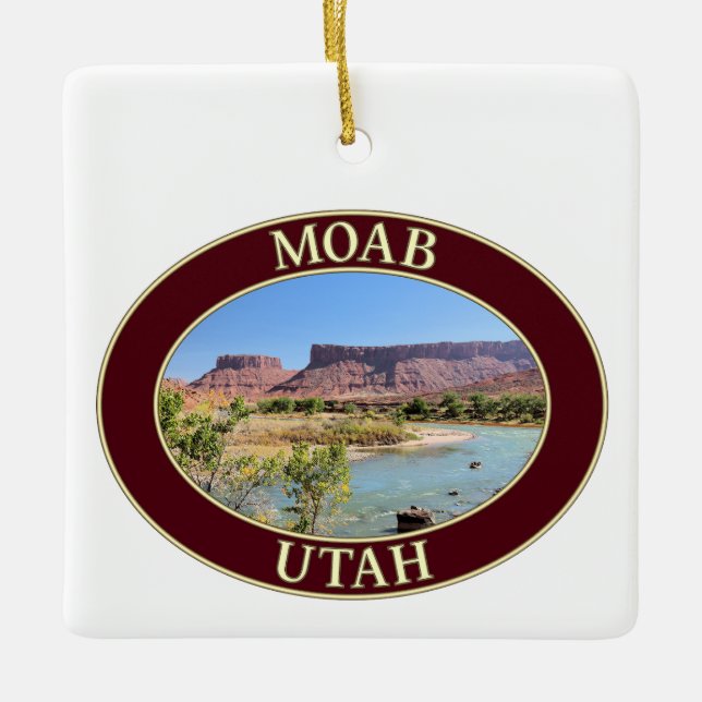 Colorado River in Moab, Utah Ceramic Ornament (Front)