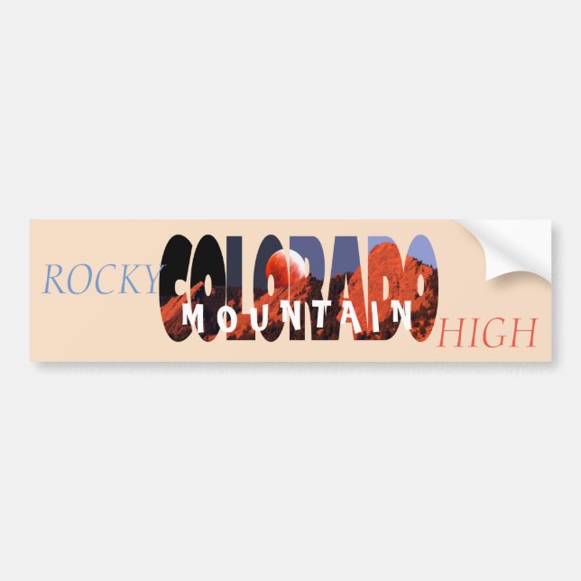 Colorado - Rocky Mountain High Bumper Sticker (Front)