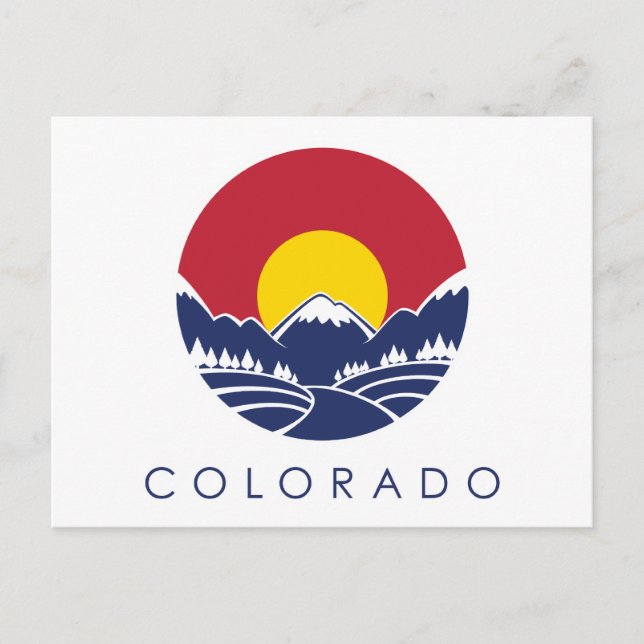 Colorado Rocky Mountain State Flag Postcard (Front)