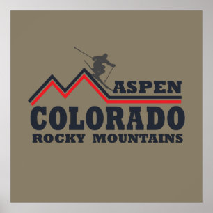 colorado rocky mountain state poster