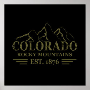 colorado rocky mountain state poster