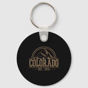 Colorado - Rocky Mountains Est. 1876 Hiking Outdoo Key Ring