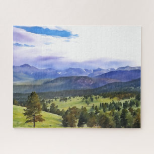 Colorado Rocky Mountains Meadow Art Puzzle