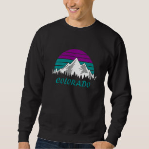 Colorado Rocky Mountains Retro Vintage Sunset  1 Sweatshirt