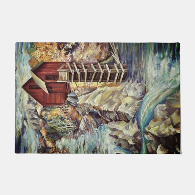 Colorado Rocky Mountains River Crystal Mill Doormat (Front)
