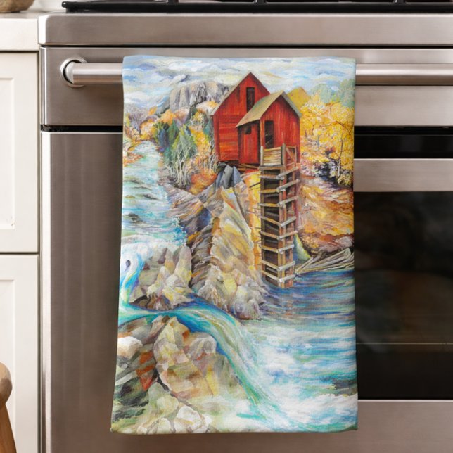 Colorado Rocky Mountains River Crystal Mill Tea Towel (Creator Uploaded)