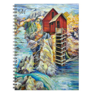 Colorado Rocky Mountains River Monogram Notebook