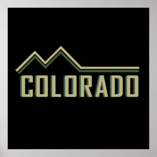 colorado rocky mountains state poster