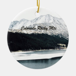 Colorado Rocky Mts. Ceramic Ornament