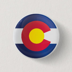 Colorado  Round Icon Flag 3 Cm Round Badge