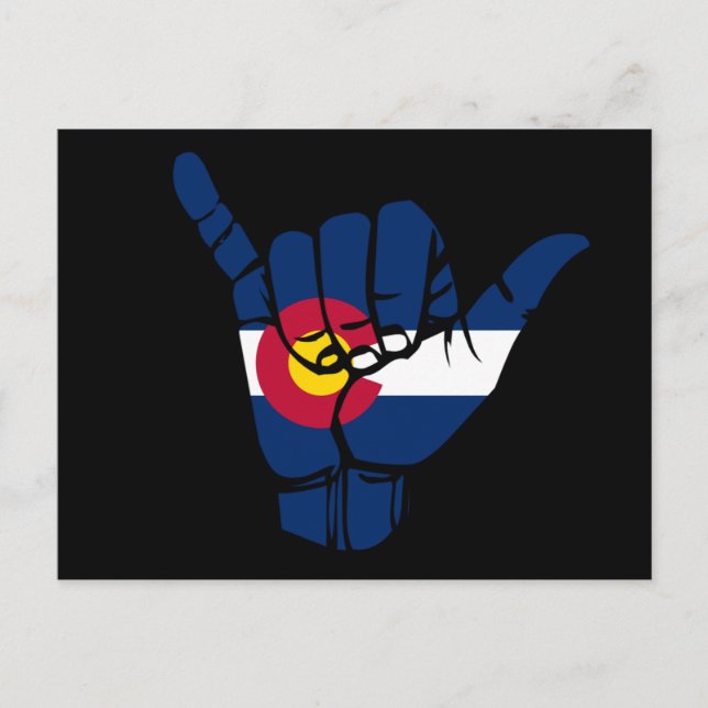 Colorado Shaka Sign - Take it easy Postcard (Front)