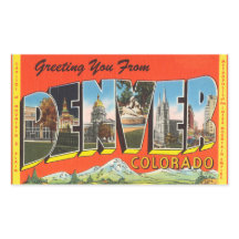 Colorado, Sheet of 4 Denver stickers