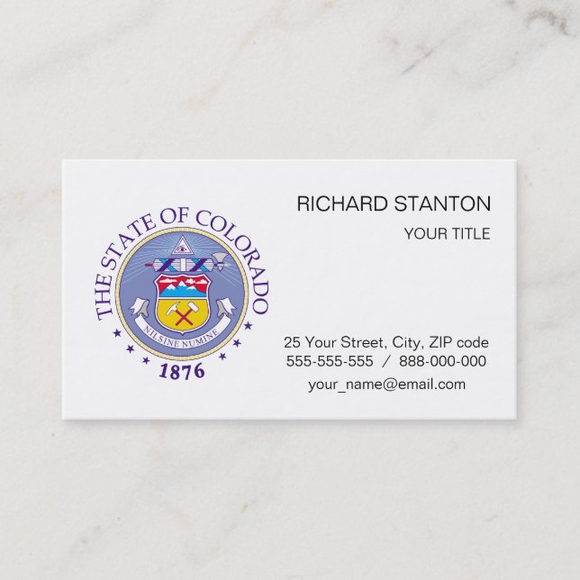 Colorado sign business card (Front)