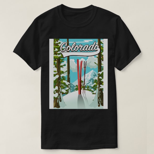 Colorado Ski poster T-Shirt (Design Front)