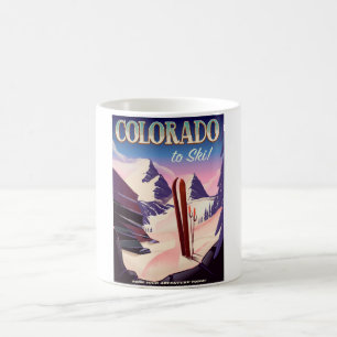 Colorado Ski print - USA vintage ski sports poster Coffee Mug