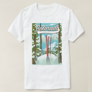 Colorado Ski travel poster T-Shirt